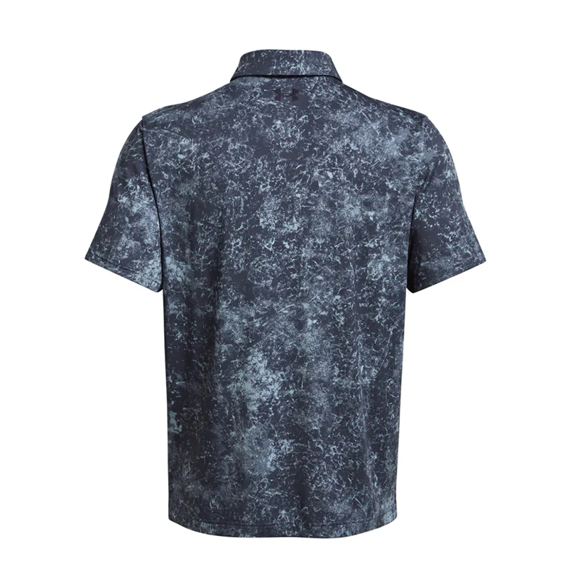 UNDER ARMOUR Playoff 3.0 Printed Men's Polo (Green/Navy) - Image 2