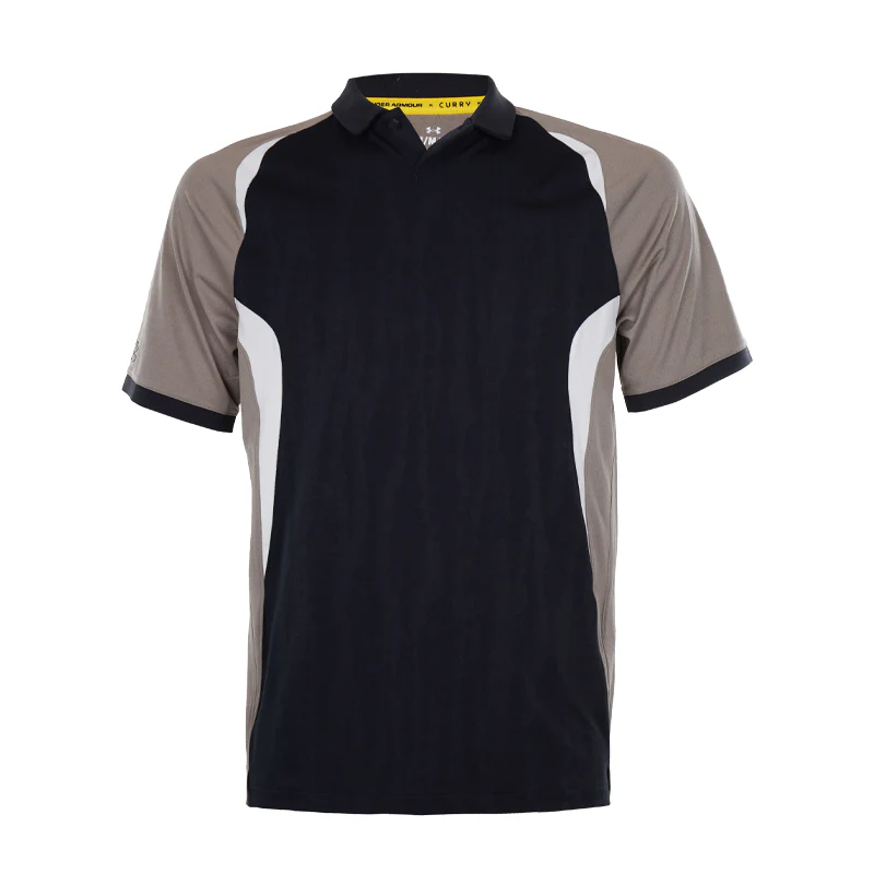 UNDER ARMOUR Curry Jacquard Men's Polo (Black/Taupe Dusk)