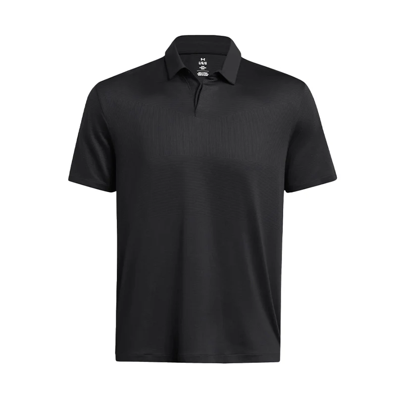 UNDER ARMOUR Tour Tips Jacquard Men's Polo (Black)