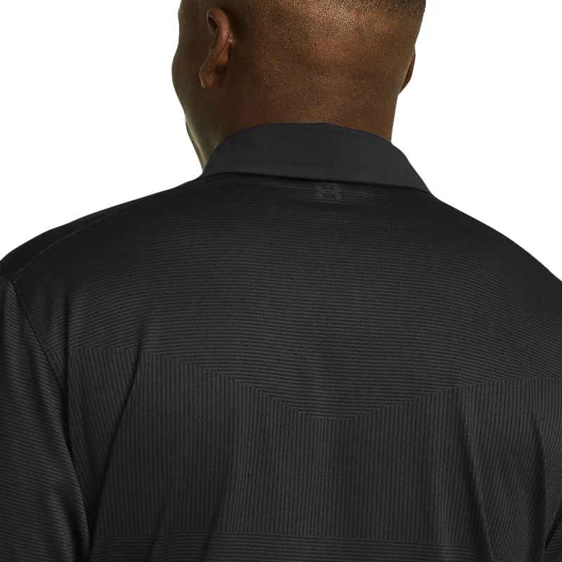 UNDER ARMOUR Tour Tips Jacquard Men's Polo (Black) - Image 4