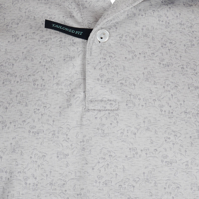 PETER MILLAR Riviera Performance Jersey Men's Polo (British Grey) - Image 3