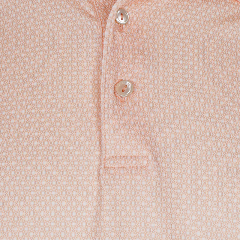 PETER MILLAR Tesseract Performance Jersey Men's Polo (Orange Nectar) - Image 3