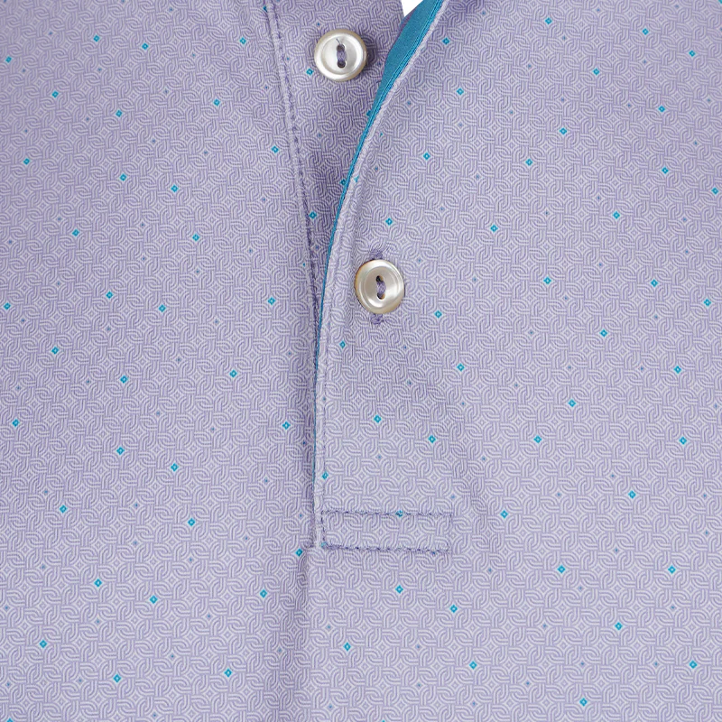 PETER MILLAR Soriano Performance Jersey Men's Polo (Lavender Fog) - Image 3