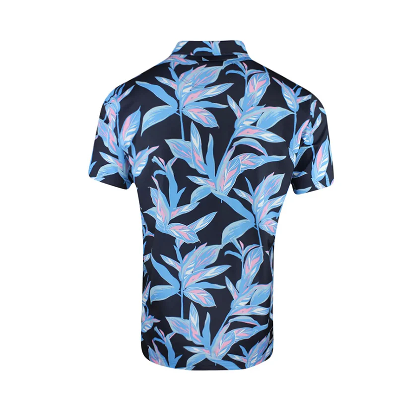 PUMA x PTC Floral Men's Polo (Deep Navy/Regal Blue) - Image 2