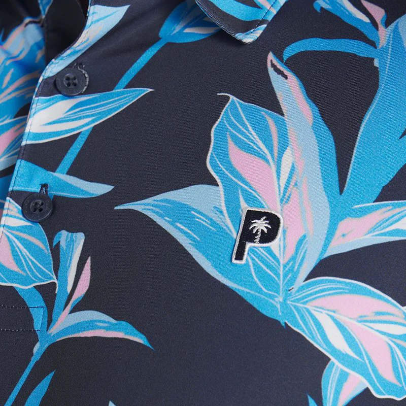 PUMA x PTC Floral Men's Polo (Deep Navy/Regal Blue) - Image 3