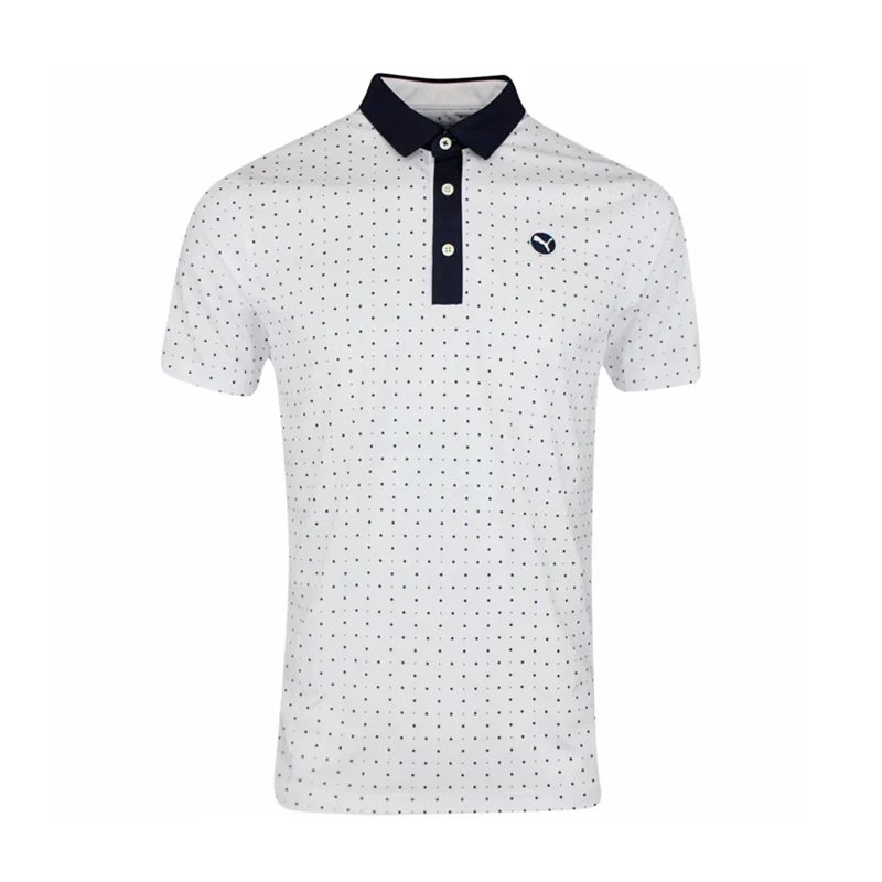 PUMA Pure Geo Men's Polo (White/Navy)