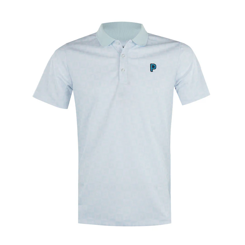 PUMA Japan Stretch Pique Monogram Men's Polo (Dew Drop)