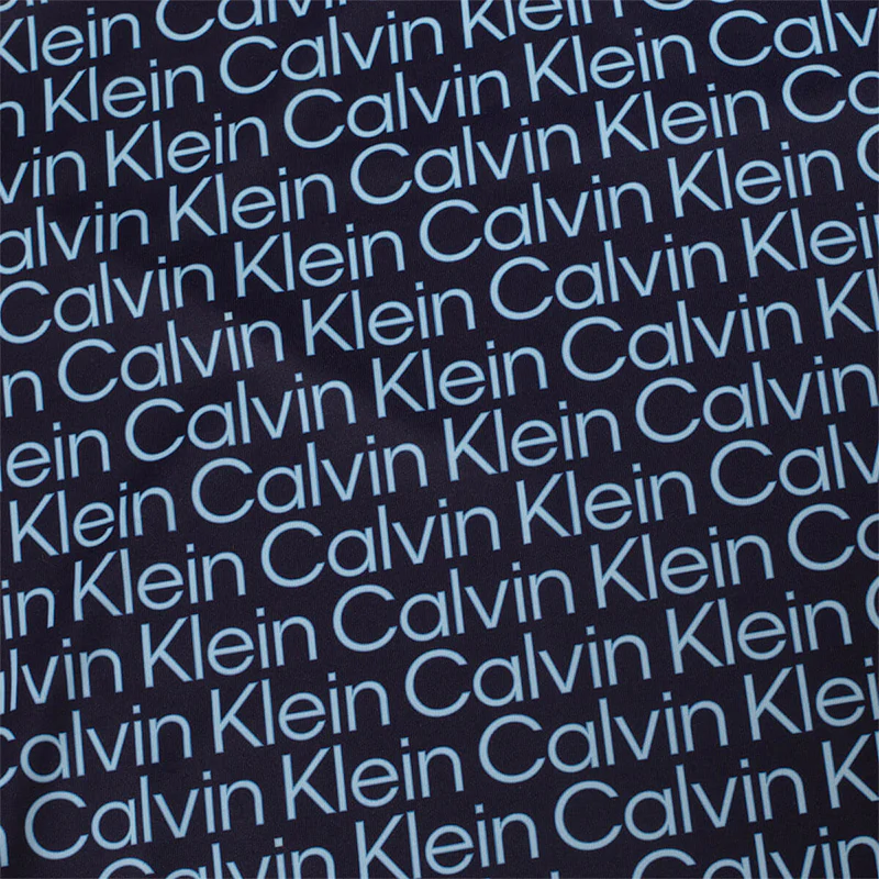 CALVIN KLEIN CK Print Men's Polo (Evening Blue/Blue) - Image 4