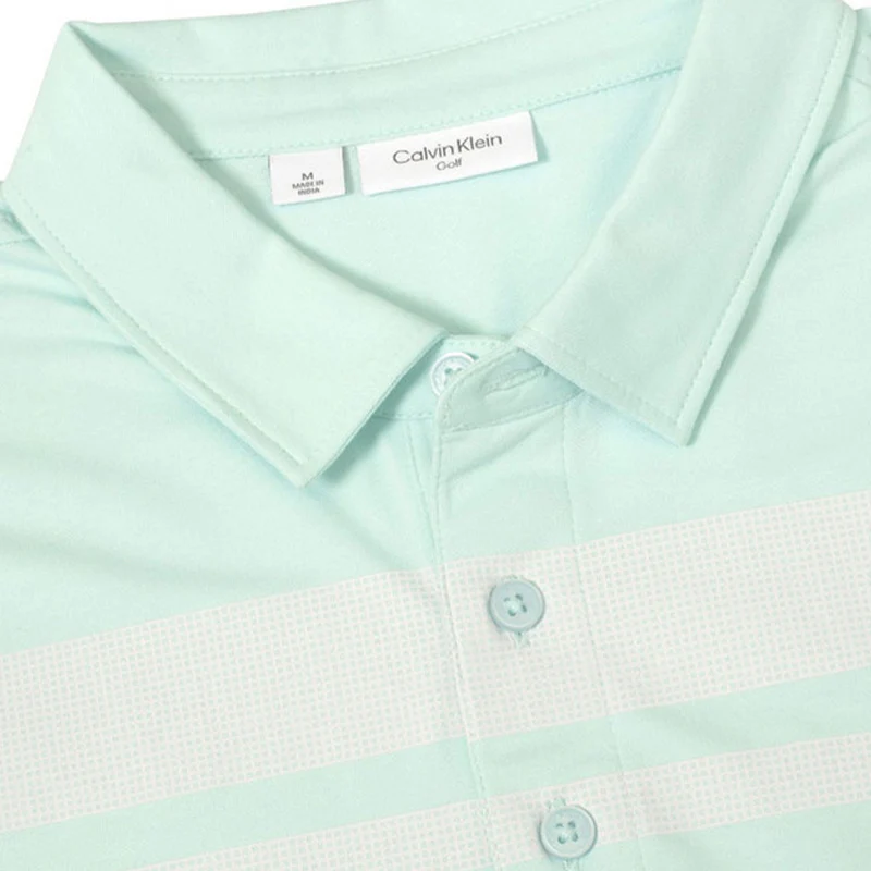 CALVIN KLEIN Fort Jackson Men's Polo (Aqua) - Image 3