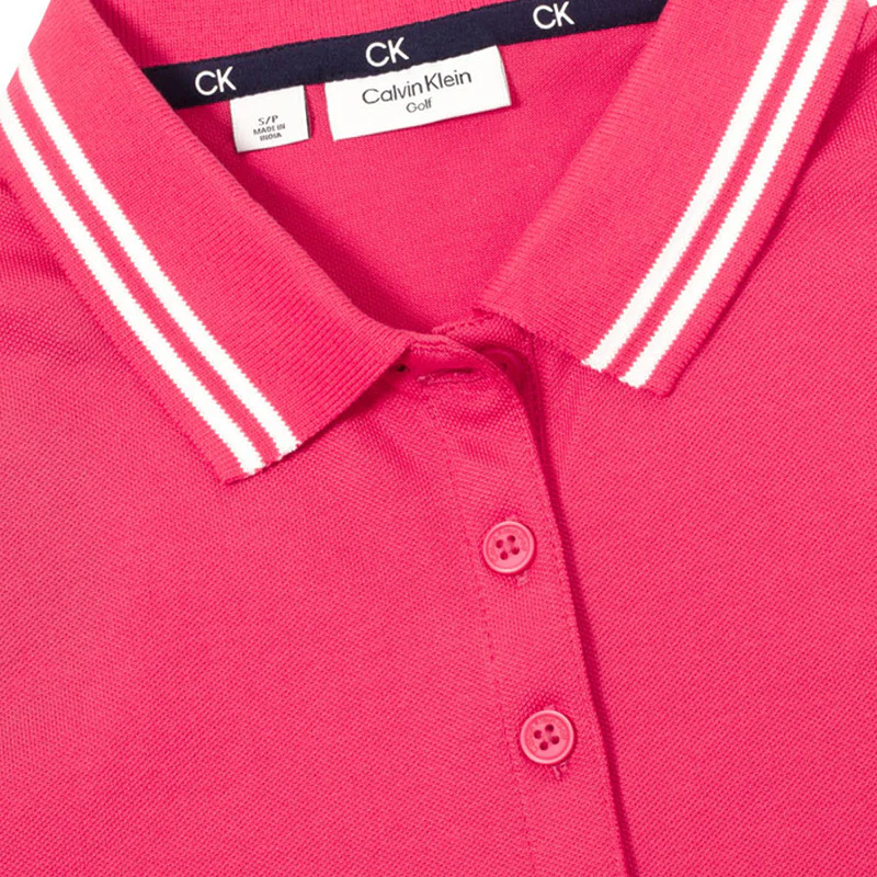CALVIN KLEIN Brightmeadow Women's Polo (Berry Pink) - Image 3