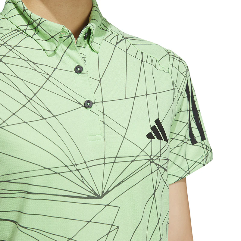 ADIDAS Essential Women's Graphic Polo (Green) - Image 3