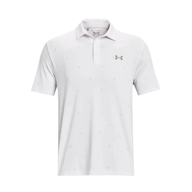 UNDER ARMOUR Playoff 3.0 Men's Printed Polo (White/Blue)