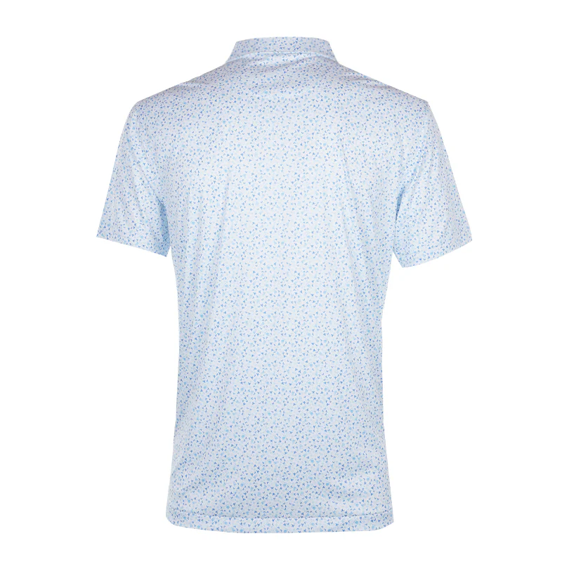 PETER MILLAR Crown Check Men's Polo (White) - Image 2
