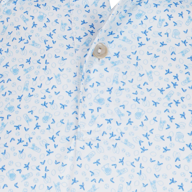 PETER MILLAR Crown Check Men's Polo (White) - Image 3