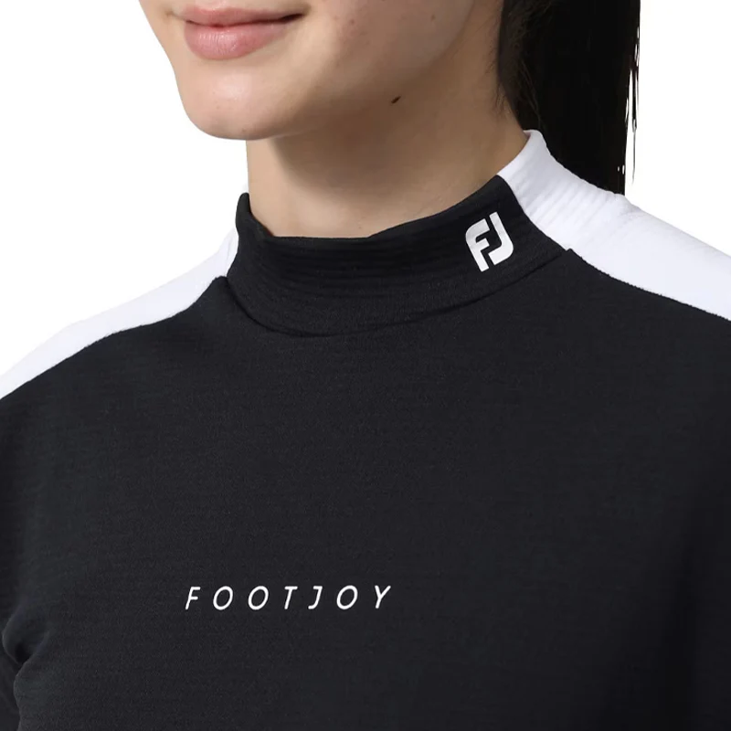 FOOTJOY Japan Solid Women's Mock Neck Shirt (Black) - Image 3