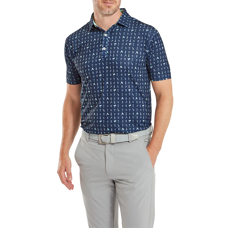 FOOTJOY The 19th Hole Lisle Men's Polo (Navy) - Image 3