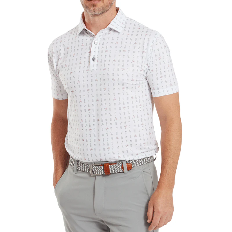 FOOTJOY The 19th Hole Lisle Men's Polo (White) - Image 3