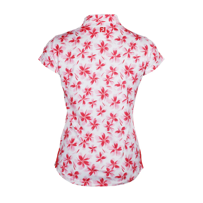 FOOTJOY Women's Floral Shirt (Pink/Red) - Image 2