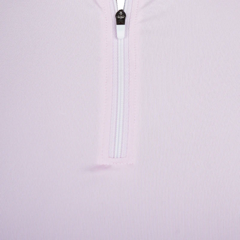FOOTJOY Women's Short Sleeve Zipper Shirt (Pink) - Image 3