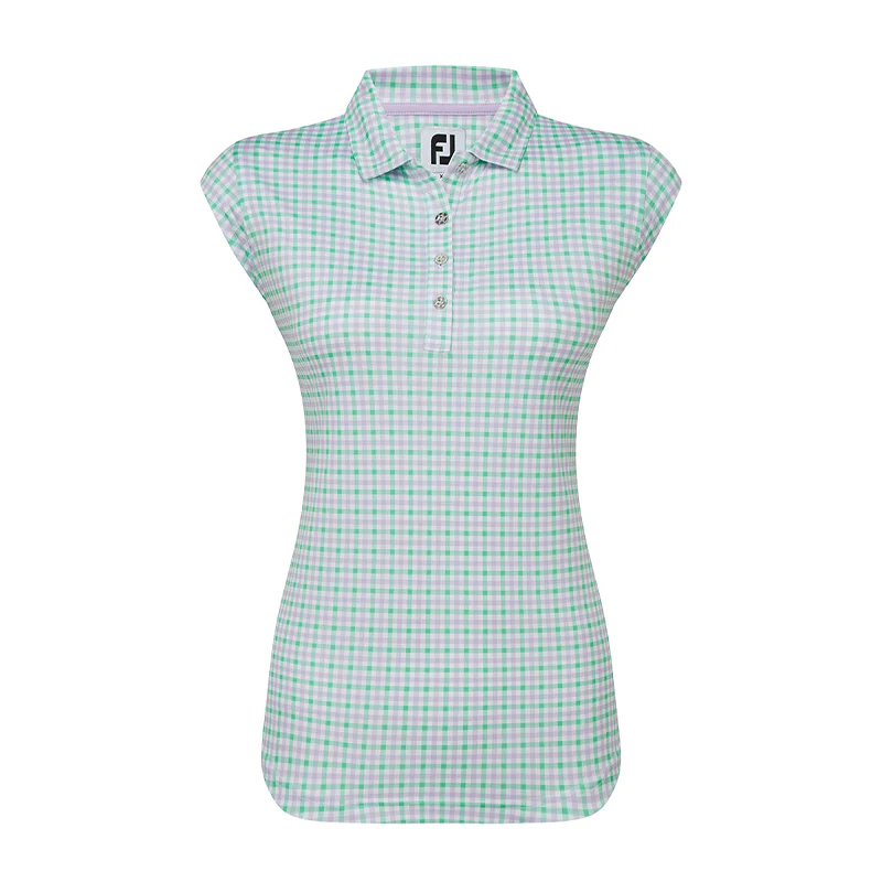 FOOTJOY Gingham Women's Shirt (Lav/Mint)