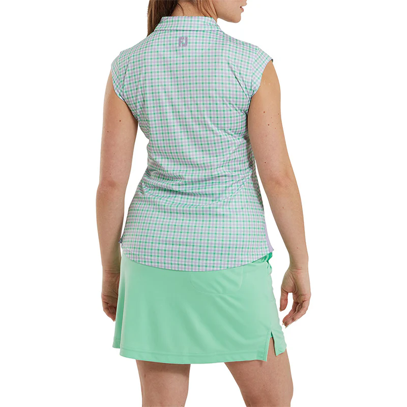 FOOTJOY Gingham Women's Shirt (Lav/Mint) - Image 4