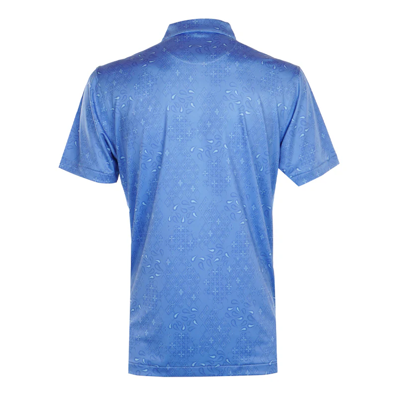 PETER MILLAR Geo Paisley Performance Jersey Men's Polo (Bonnet) - Image 2
