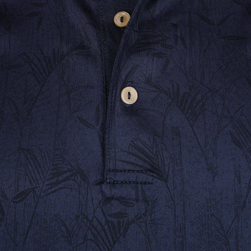 PETER MILLAR Babmboo Botanical Men's Polo (Navy) - Image 3