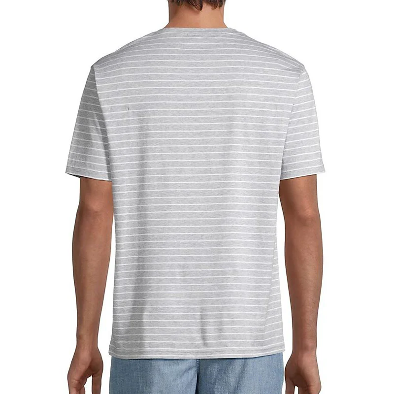 PETER MILLAR Colt Striped Men's Short Sleeve Shirt (British Grey) - Image 2