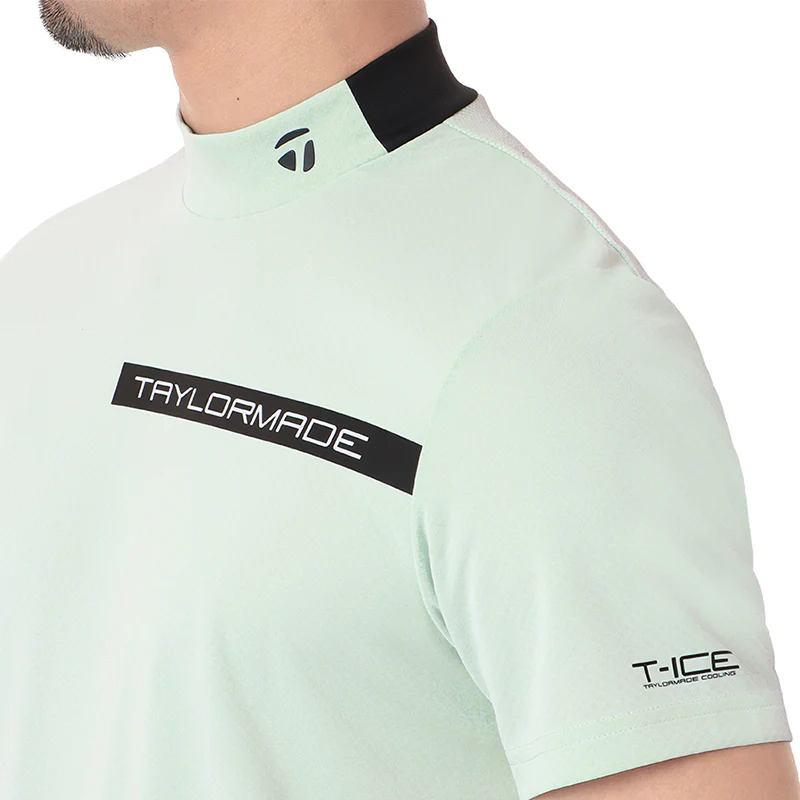 TAYLORMADE T-Ice Men's Mock Shirt (Ice Mint) - Image 3