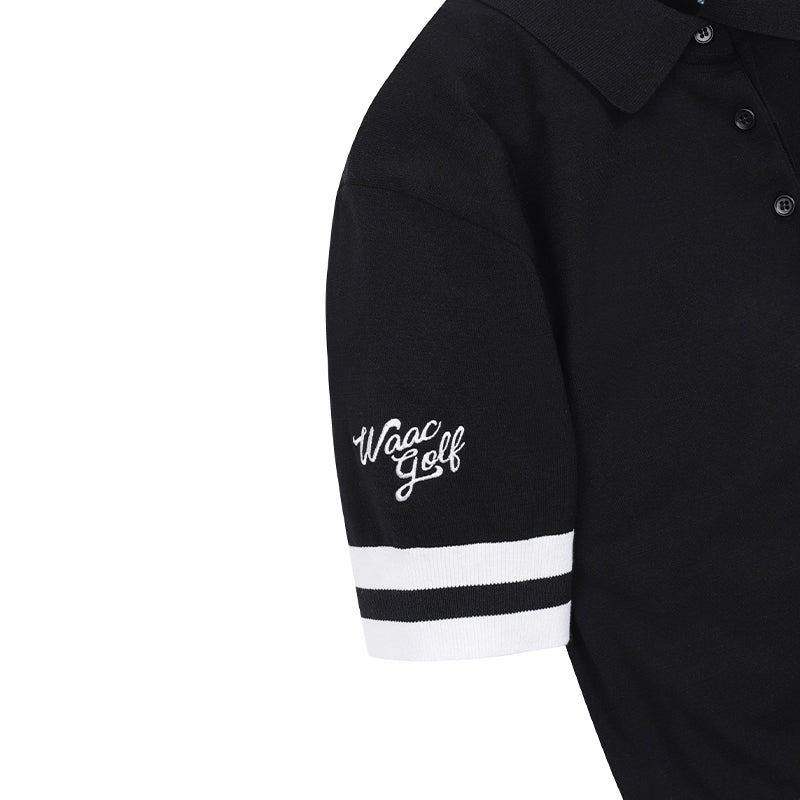 WAAC Korea Knit Women's Polo (Black) - Image 3