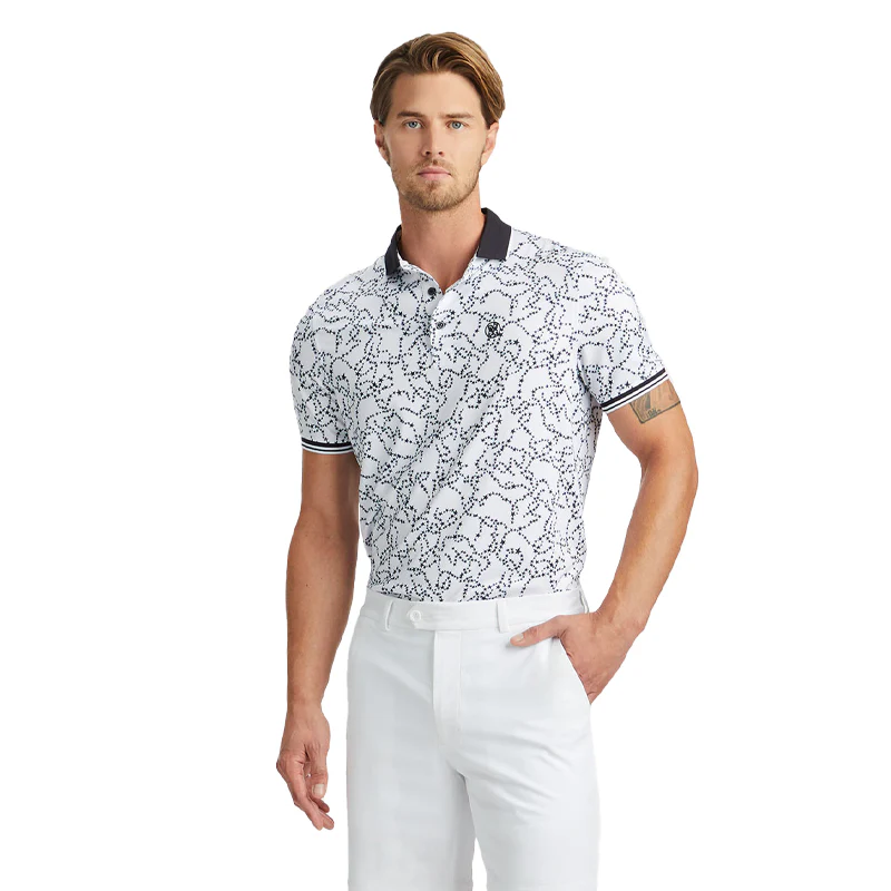 GFORE Star Dust Rib Men's Polo (Snow) - Image 3