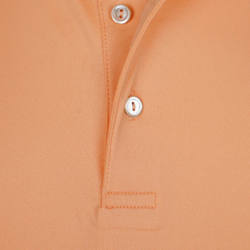 PETER MILLAR Solid Performance Jersey Men's Polo (Orange Nectar) - Image 3