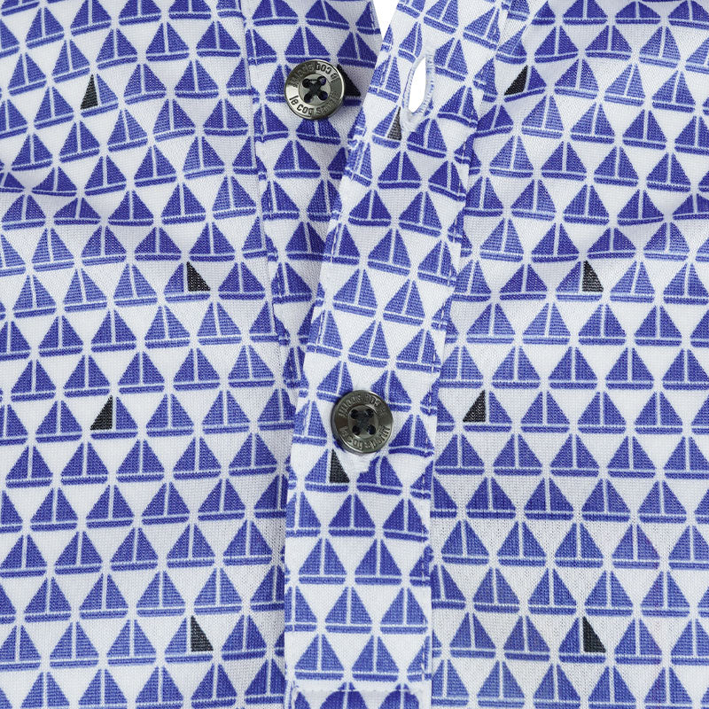 LE COQ SPORTIF GOLF SMU Men's Polo (Blue) - Image 3