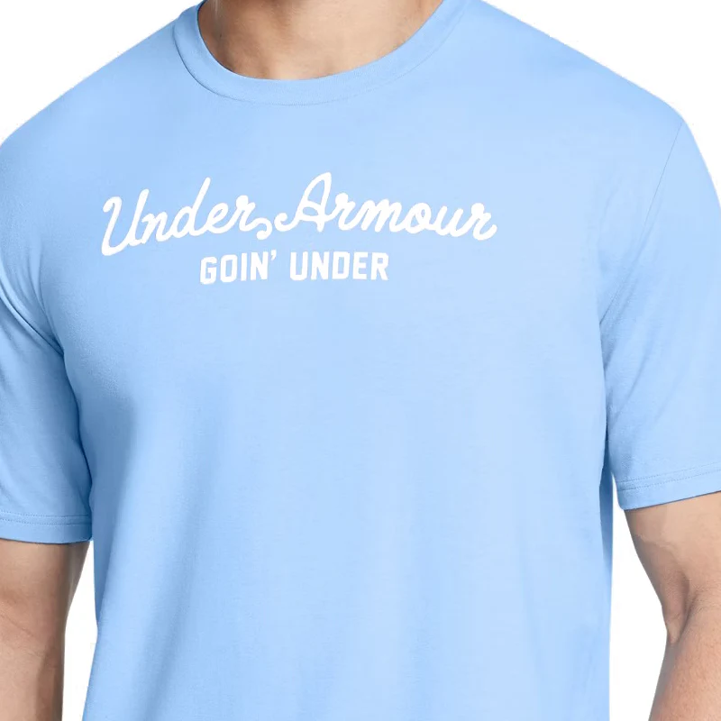 UNDER ARMOUR Golf Script Wordmark Men's T-Shirt (Horizon Blue) - Image 3