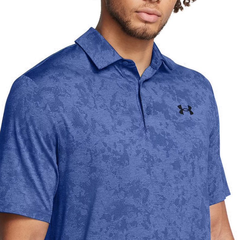 UNDER ARMOUR Playoff 3.0 Line Jacquard Men's Polo (Tech Blue) - Image 3