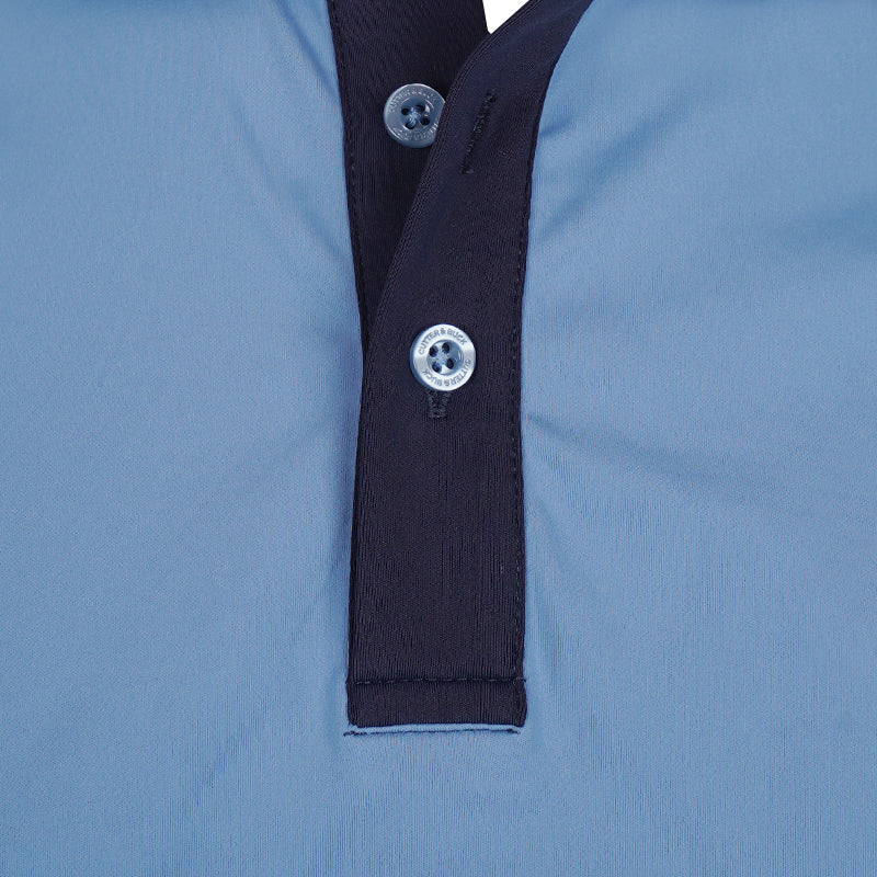 CUTTER & BUCK Tour Dry Men's Polo (Blue) - Image 3