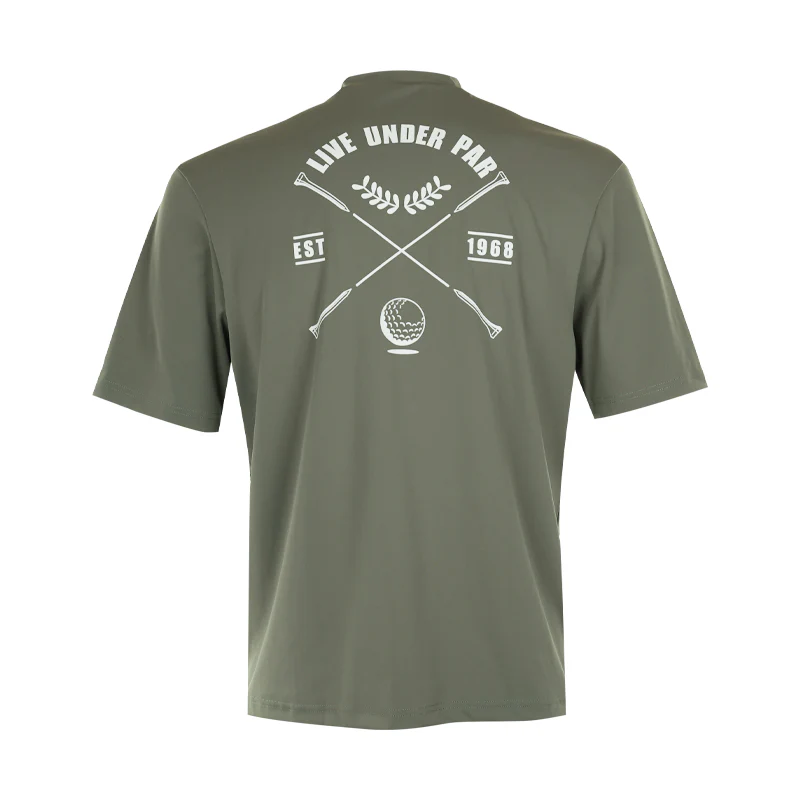 CUTTER & BUCK Oversized Men's Mock Shirt (Olive) - Image 2