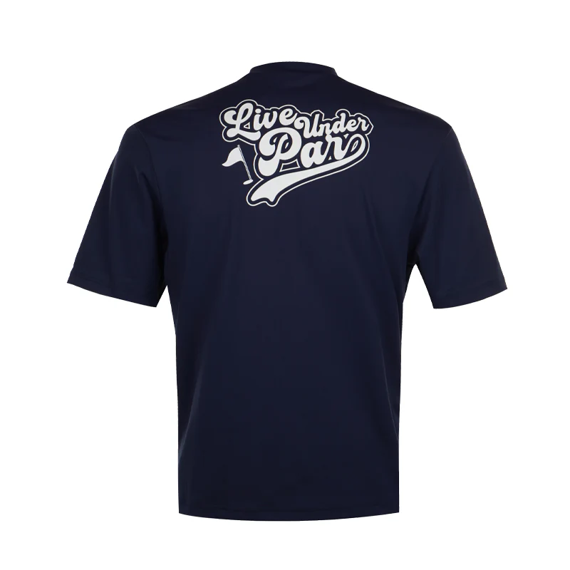 CUTTER & BUCK Oversized Men's Mock Shirt (Navy) - Image 2