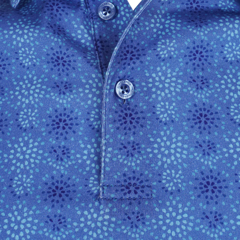 CUTTER & BUCK Men's Mercerized Polo (Multi Blue) - Image 3