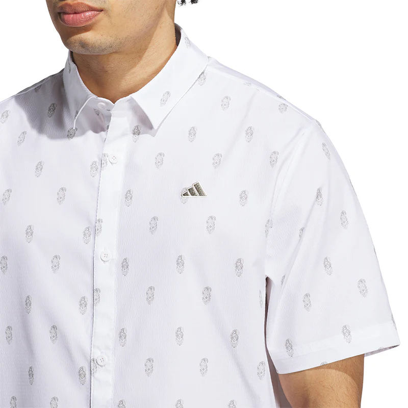 ADIDAS Go-To Resort Button Down Men?s Polo (White) - Image 3