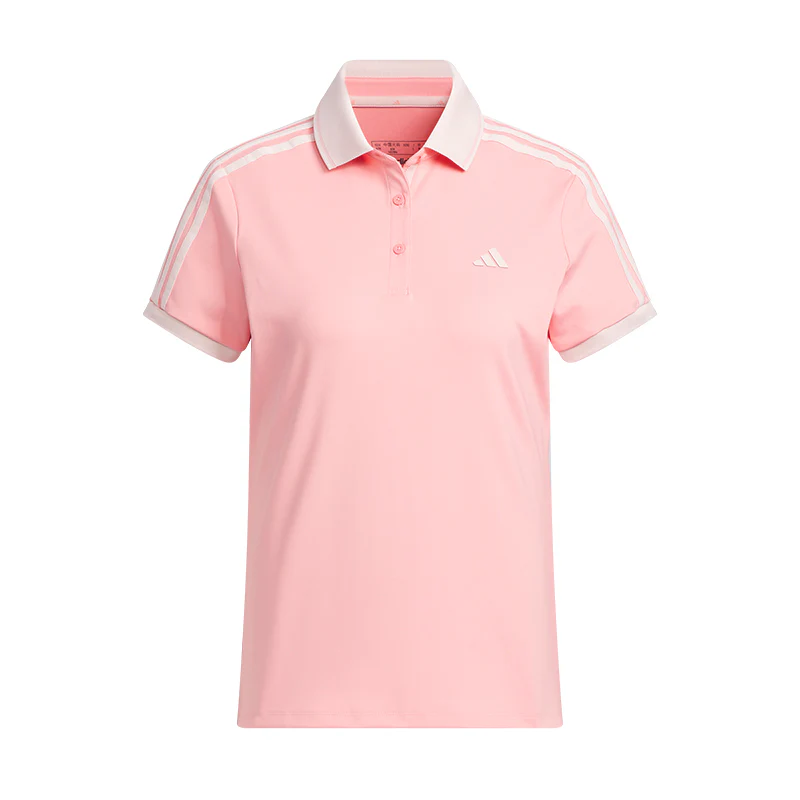 ADIDAS 3-Stripes HEAT.RDY Short Sleeve Women's Polo (Pink)