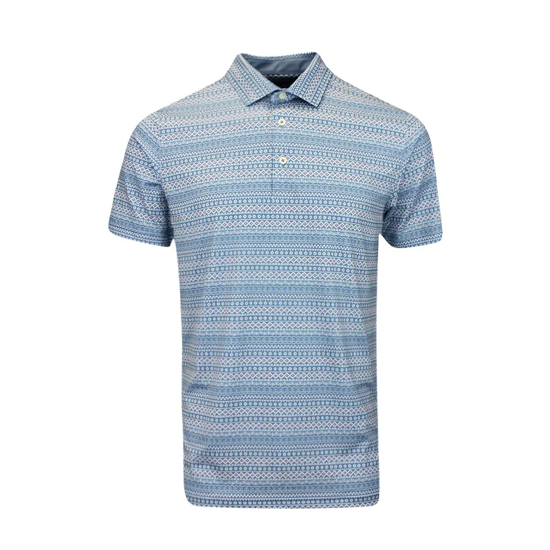 PUMA Fair Isle Micro Print Men's Polo (Blue)