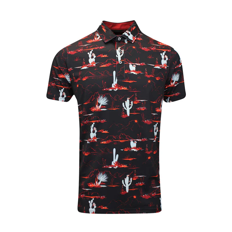 PUMA MATTR Bushland Men's Polo (Black/Red)