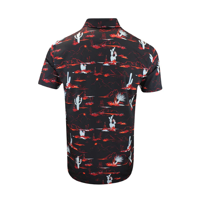 PUMA MATTR Bushland Men's Polo (Black/Red) - Image 2