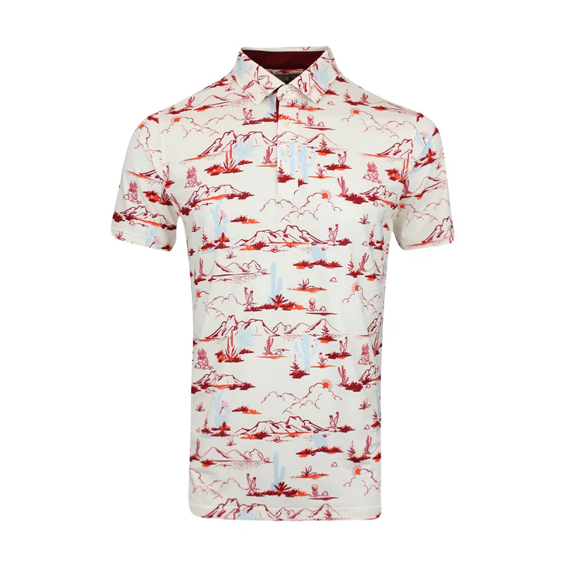 PUMA MATTR Bushland Men's Polo (White/Red)