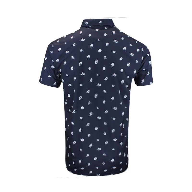 PUMA Pure Love Birdies Men's Polo (Deep Navy/White) - Image 2