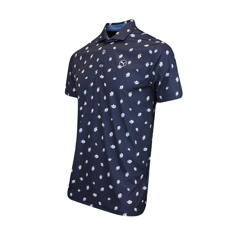 PUMA Pure Love Birdies Men's Polo (Deep Navy/White) - Image 3
