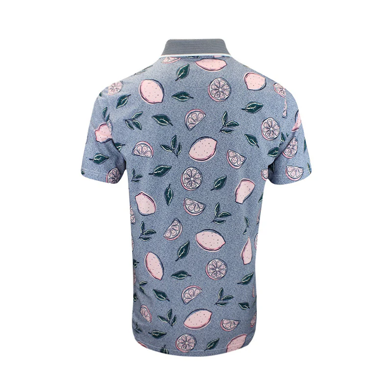 PUMA x Arnold Palmer Pink Lemonade Men's Polo (Deep Navy) - Image 2