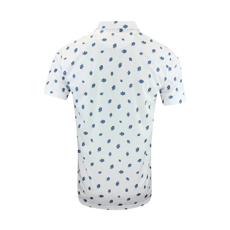 PUMA Pure Love Birdies Men's Polo (White/Blue) - Image 2
