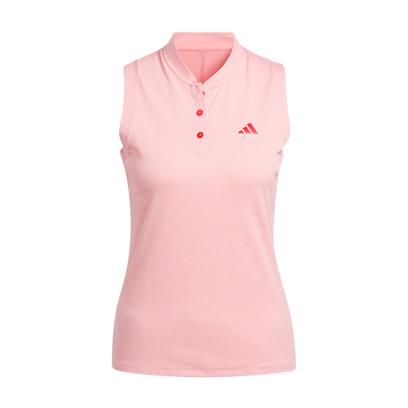 ADIDAS Ultimate365 Tour TWISTKNIT Women?s Sleeveless Polo (Pink)